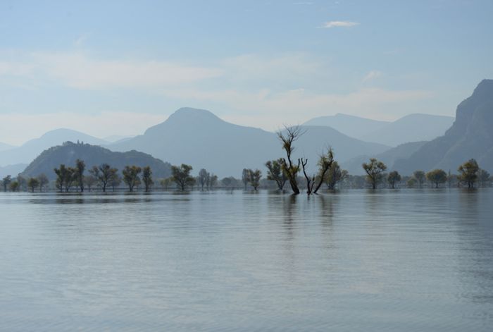 Lago de Metztitlán, inundado cada fin de año.